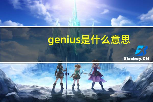 genius是什么意思（关于genius是什么意思的介绍）