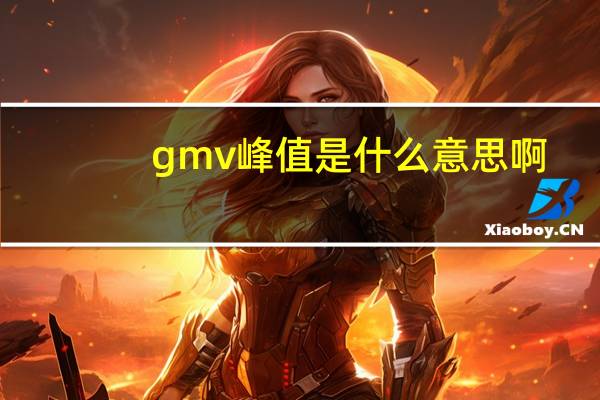 gmv峰值是什么意思啊（gmv峰值是什么）