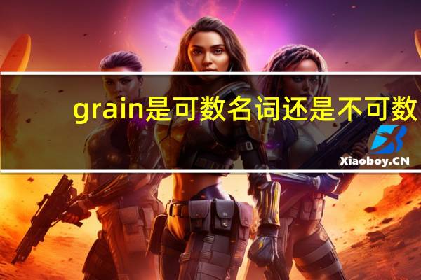 grain是可数名词还是不可数