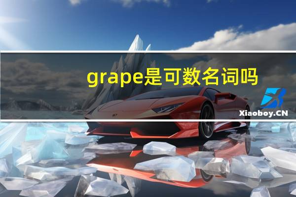 grape是可数名词吗