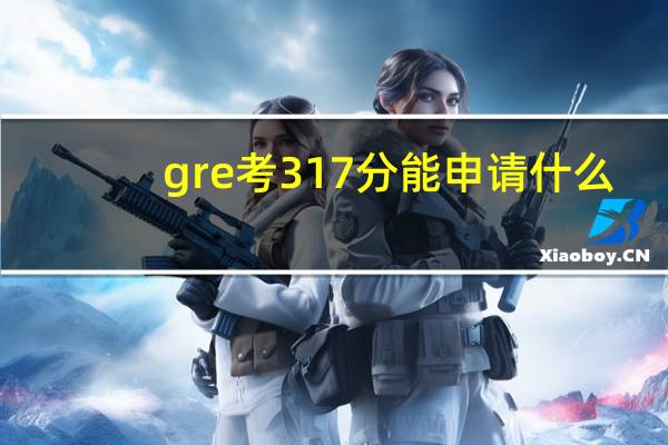 gre考317分能申请什么
