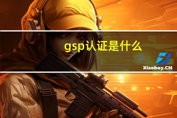 gsp认证是什么（gsp认证是什么意思）