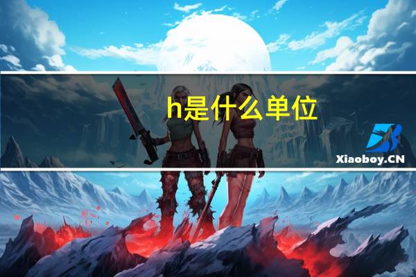 h是什么单位