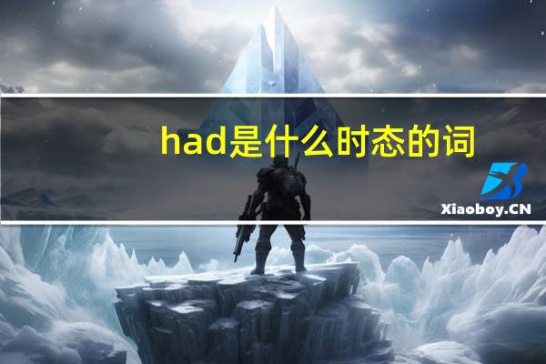 had是什么时态的词