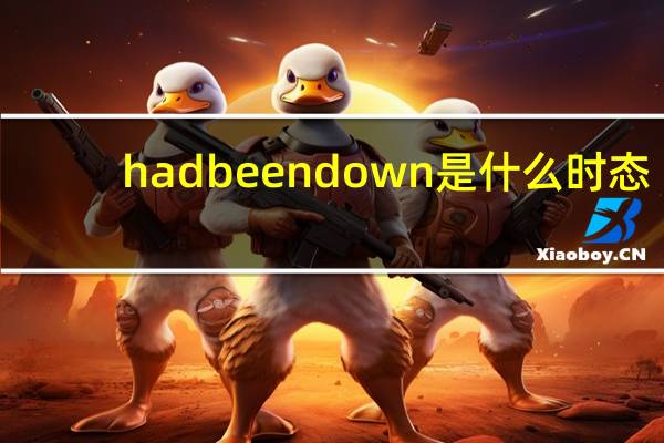 had been down是什么时态