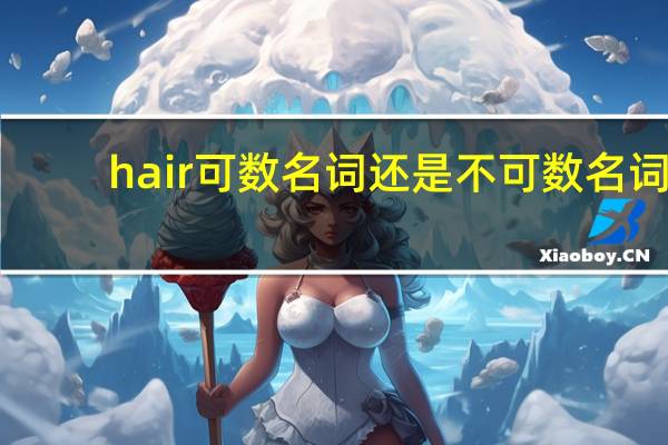 hair可数名词还是不可数名词