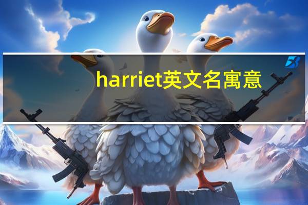 harriet英文名寓意（harriet sugarcookie）