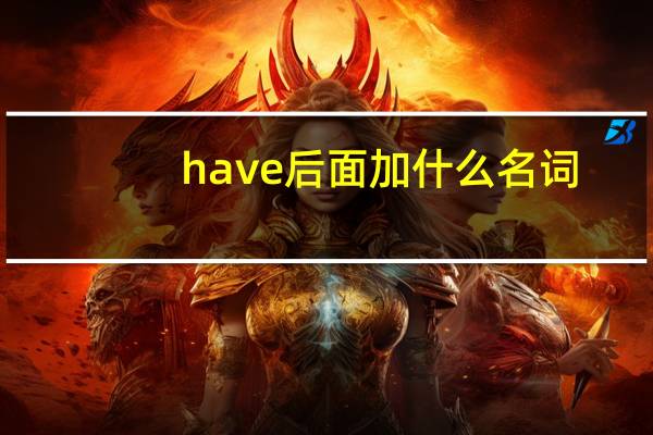have后面加什么名词