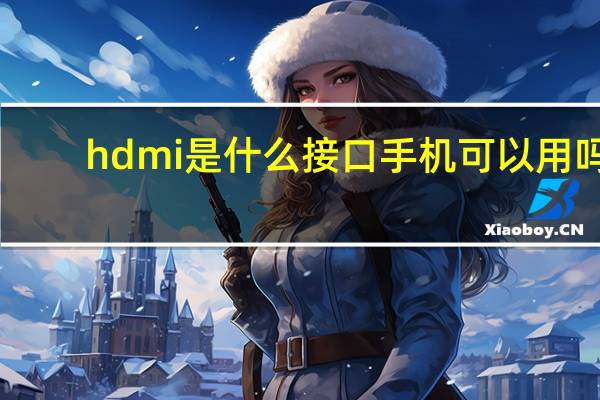 hdmi是什么接口手机可以用吗（hdmi是什么接口）