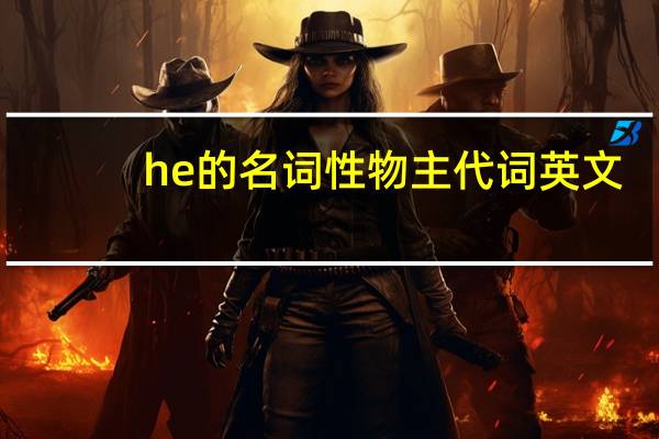 he的名词性物主代词英文