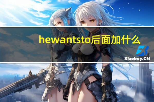 he wants to后面加什么