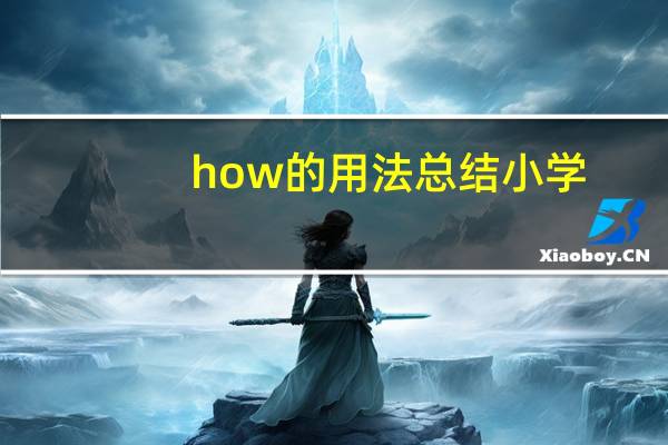 how的用法总结小学