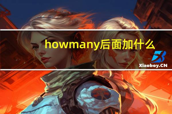 howmany后面加什么