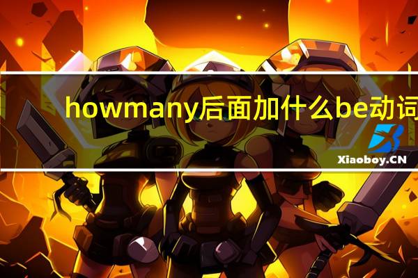 how many后面加什么be动词