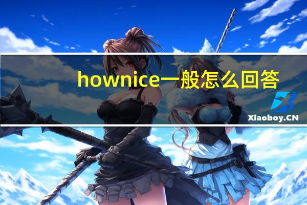 hownice一般怎么回答