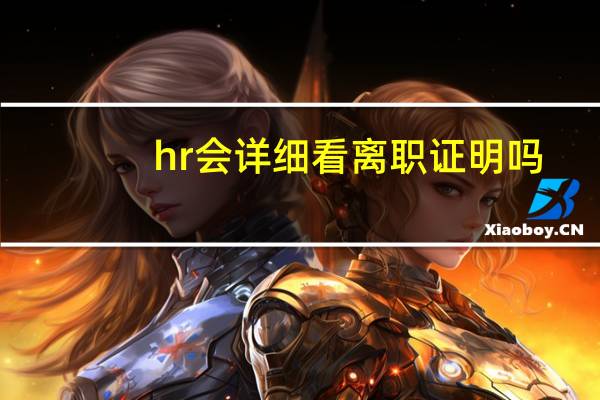 hr会详细看离职证明吗