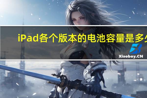 iPad各个版本的电池容量是多少
