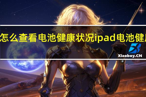 iPad怎么查看电池健康状况 ipad电池健康度怎么看