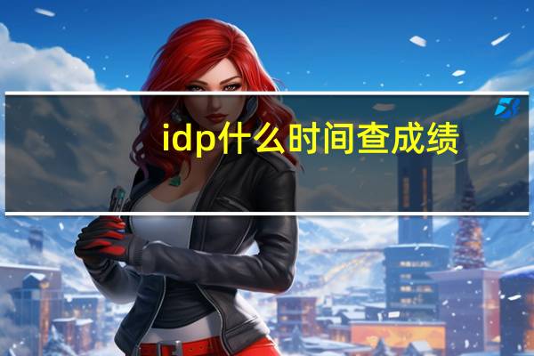 idp什么时间查成绩