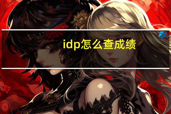 idp怎么查成绩