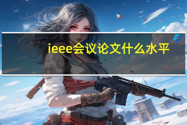 ieee会议论文什么水平