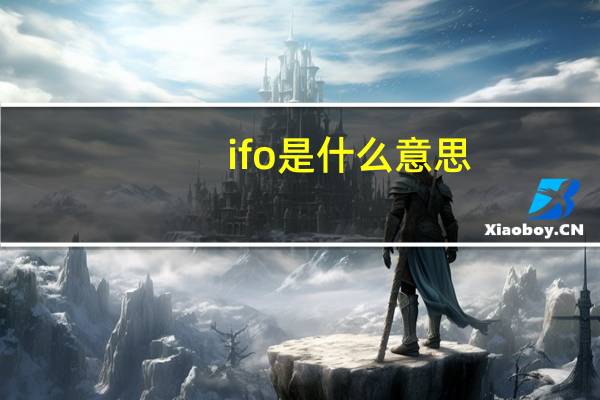 ifo是什么意思