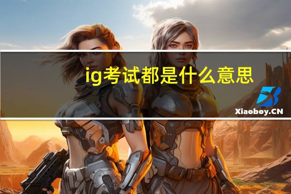 ig考试都是什么意思