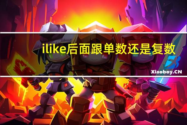 i like 后面跟单数还是复数