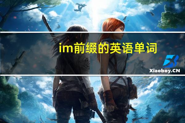 im前缀的英语单词