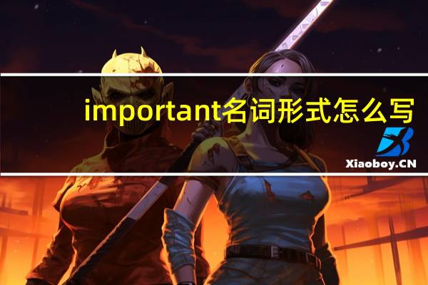 important名词形式怎么写