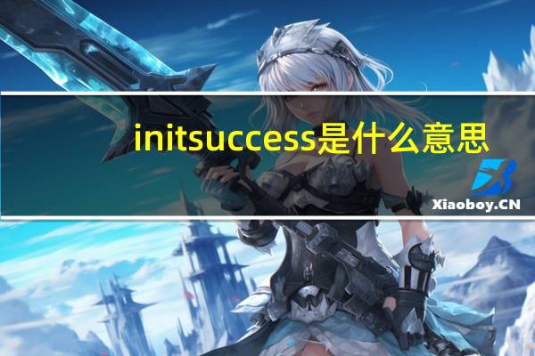 initsuccess是什么意思（success是什么意思）