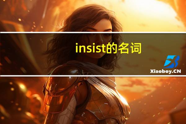 insist的名词
