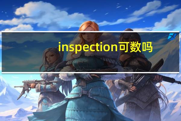 inspection可数吗?