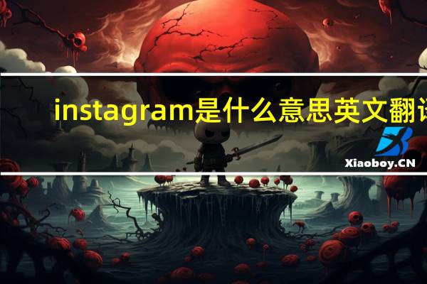 instagram是什么意思英文翻译（instagram是什么意思）