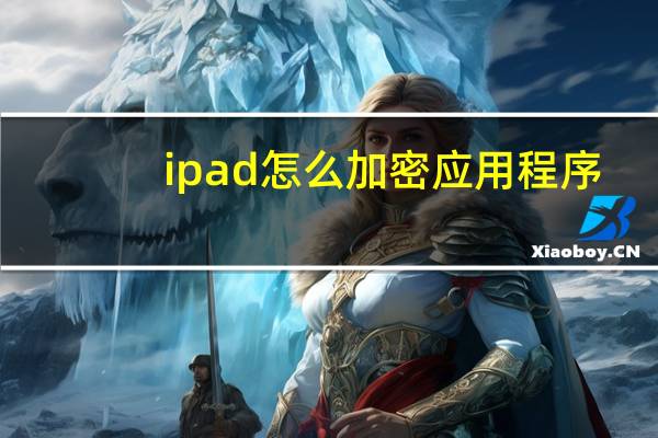 ipad怎么加密应用程序