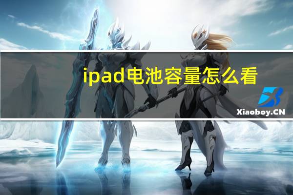 ipad電池容量怎么看（ipad電池容量）
