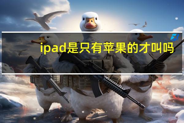 ipad是只有苹果的才叫吗