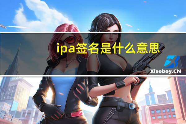 ipa签名是什么意思