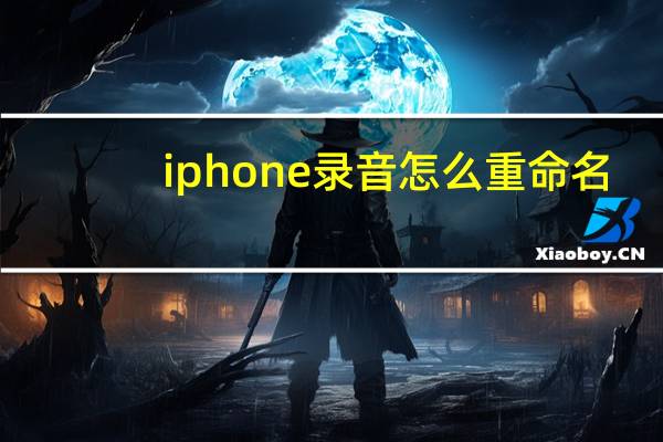 iphone录音怎么重命名