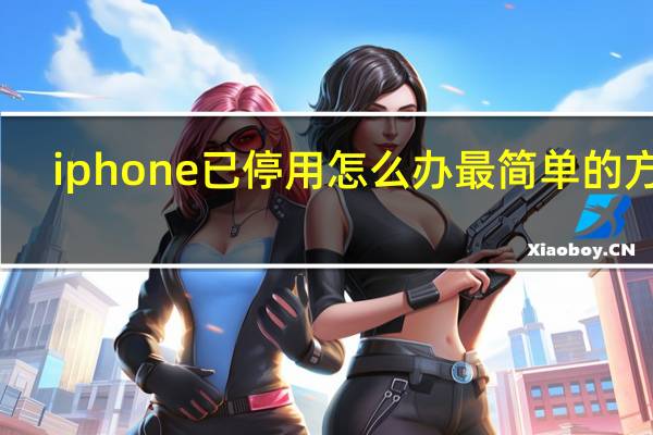 iphone已停用怎么办最简单的方法(iphone已停用怎么办)