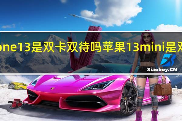 iphone 13是双卡双待吗 苹果13mini是双卡双待吗