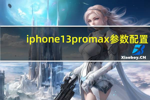 iphone13promax参数配置(iphone13pro)