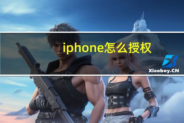iphone怎么授权
