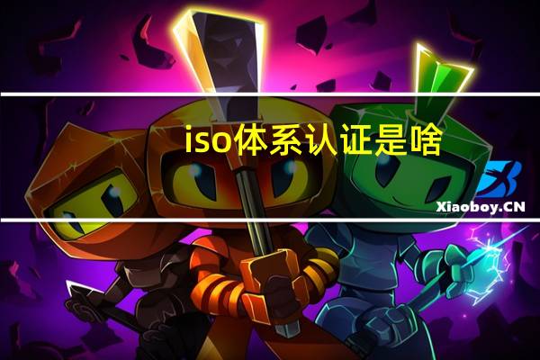 iso体系认证是啥（iso体系）