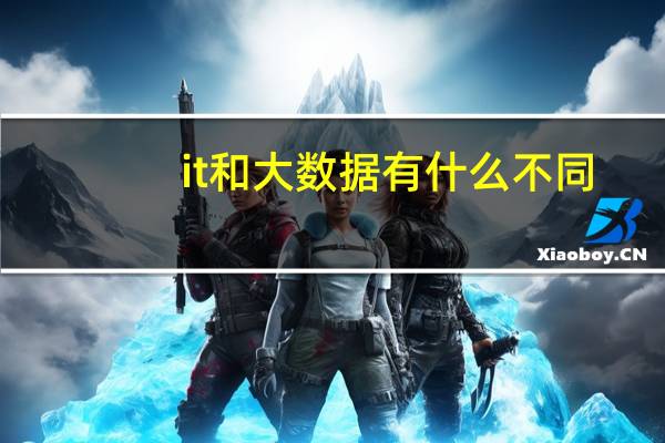 it和大数据有什么不同