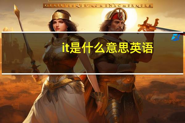 it是什么意思英语(it是什么意思)