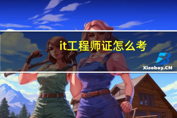 it工程师证怎么考