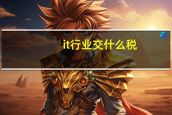 it行业交什么税