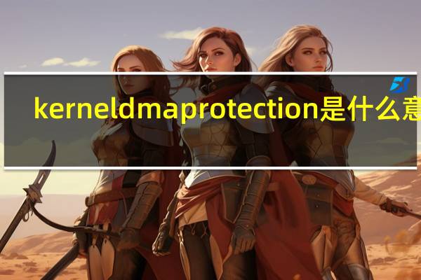 kernel dma protection是什么意思