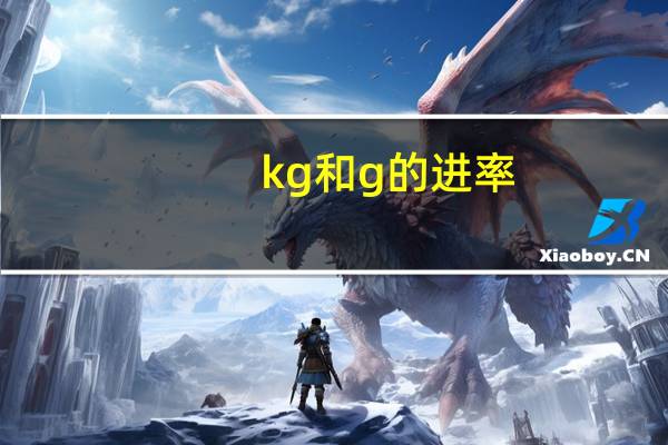 kg和g的进率